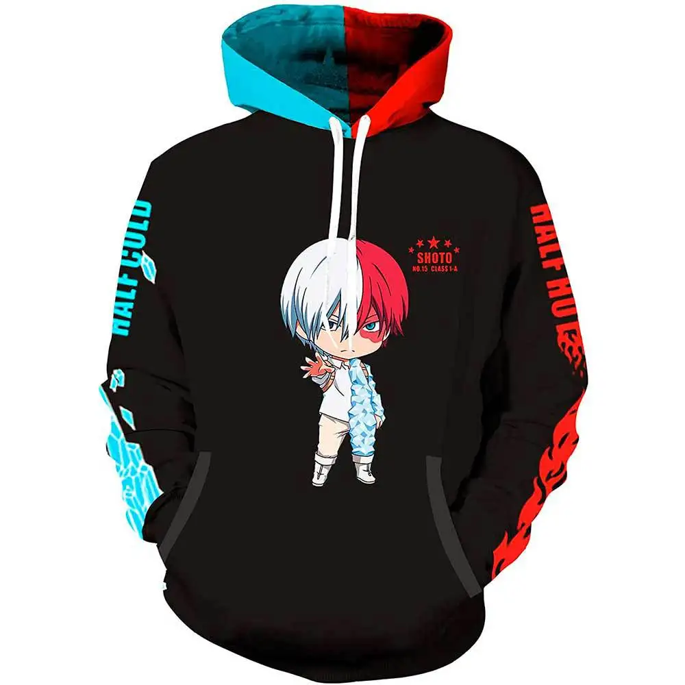 

My Hero Academia Cosplay Todoroki Anime Hoodies Himiko Toga Sweatshirts Boku No Hero Academia Izuku Midoriya Unisex Clothes