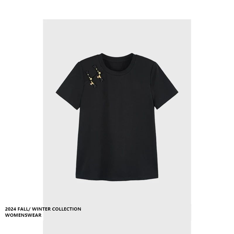 

Женская летняя новинка: универсальная нижняя одежда больших размеров в стиле ретро, с круглым вырезом и пуговицами, в национальном стиле, от Forever 2 Goldfi