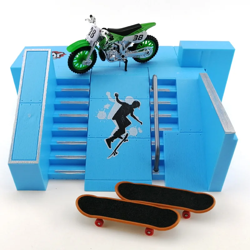 Finger Skateboard Props New Creative Multi Person Children's Skateboard Arena Park Props Desktop Finger Skateboard Fun Toy Gifts