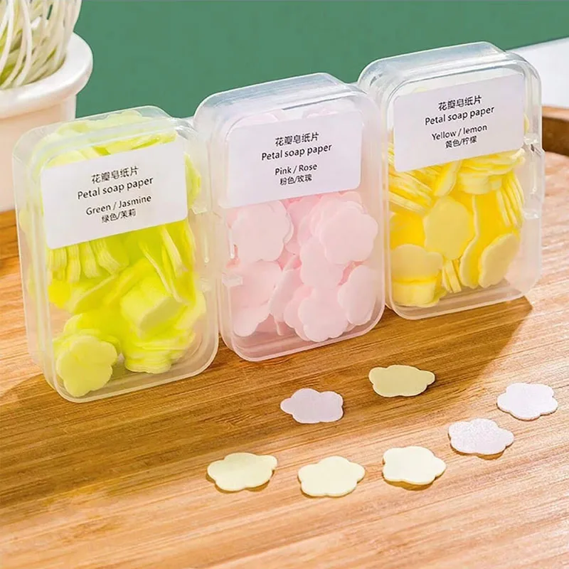 

1/2/3/6 шт. портативное мыло-бумага для мытья рук, одноразовые мыльные лепестки, мини-мыло с ароматом цветов для путешествий, мыло для мытья рук в форме лепестков.