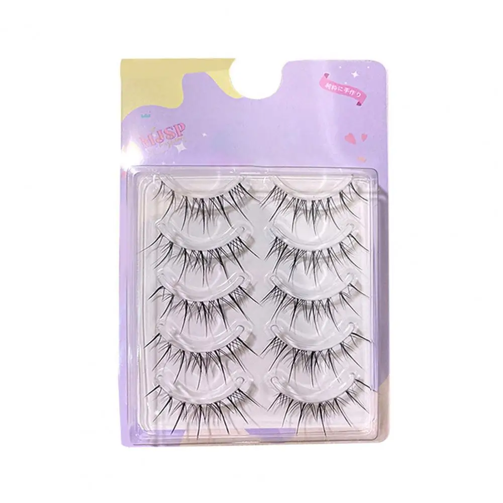 1 Box Thick False Eyelashes Realistic Natural Curling 3D Effect Eye Makeup Airy Sun Flower Fairy False Eyelashes