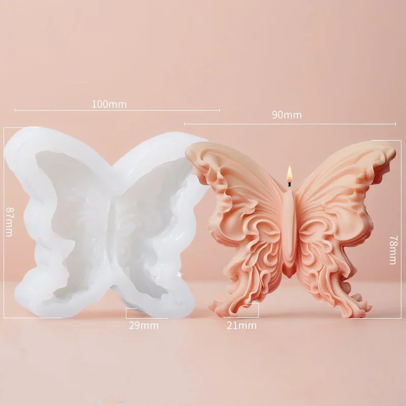 DIY Butterfly Candle Silicone Mold Handmade Soap Aroma Candle Plaster Butterfly Angel Ornament Molds Home Decoration Crafts