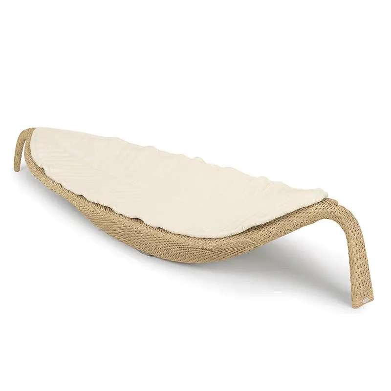 Customized resort hotel beach lounger outdoor vine bed, villa courtyard swimming pool lounger scenic beach lounger