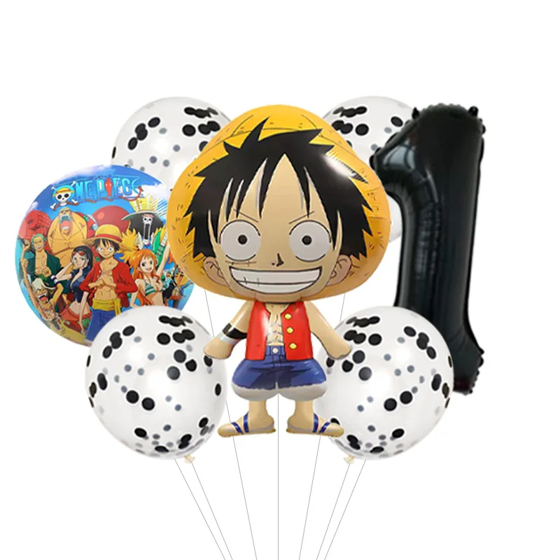 One Piece Thousand Sunny Ship Foil Balloon Supershape Mylar for Boys Anime Birthday Party Cake Table Decor