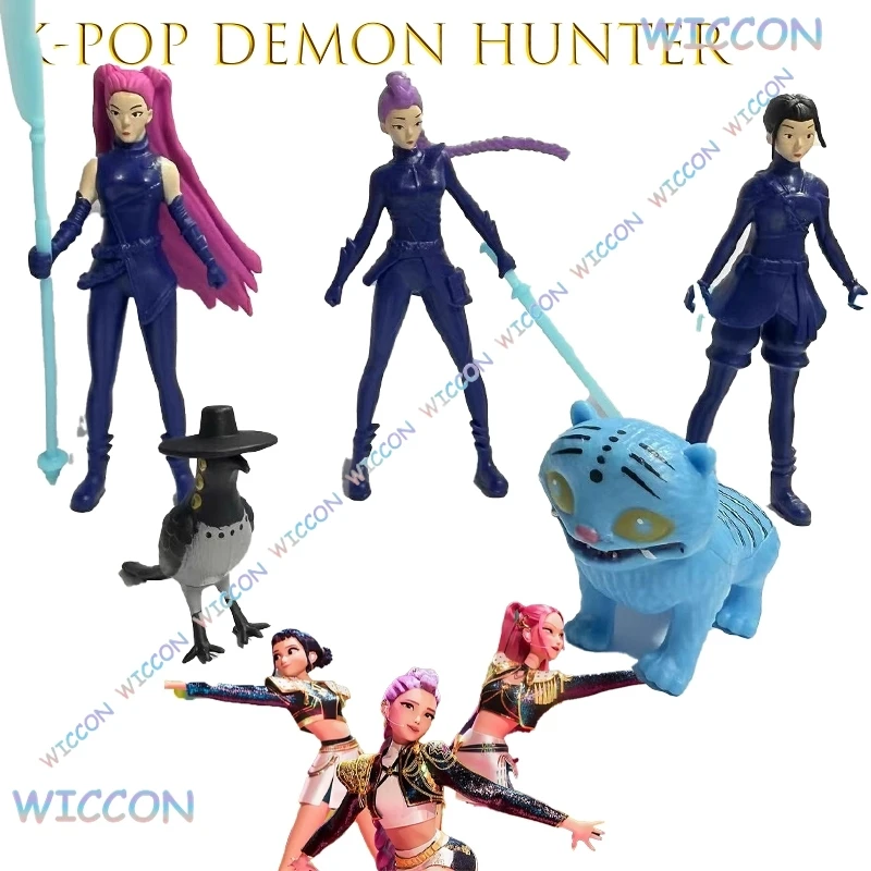 Figura bonita Kawaii de 2-4,5 pulgadas en bolsa KPop Dem en grupo de chicas cazadoras Rumi Mira Zoey Jinu fiesta de Halloween coleccionable