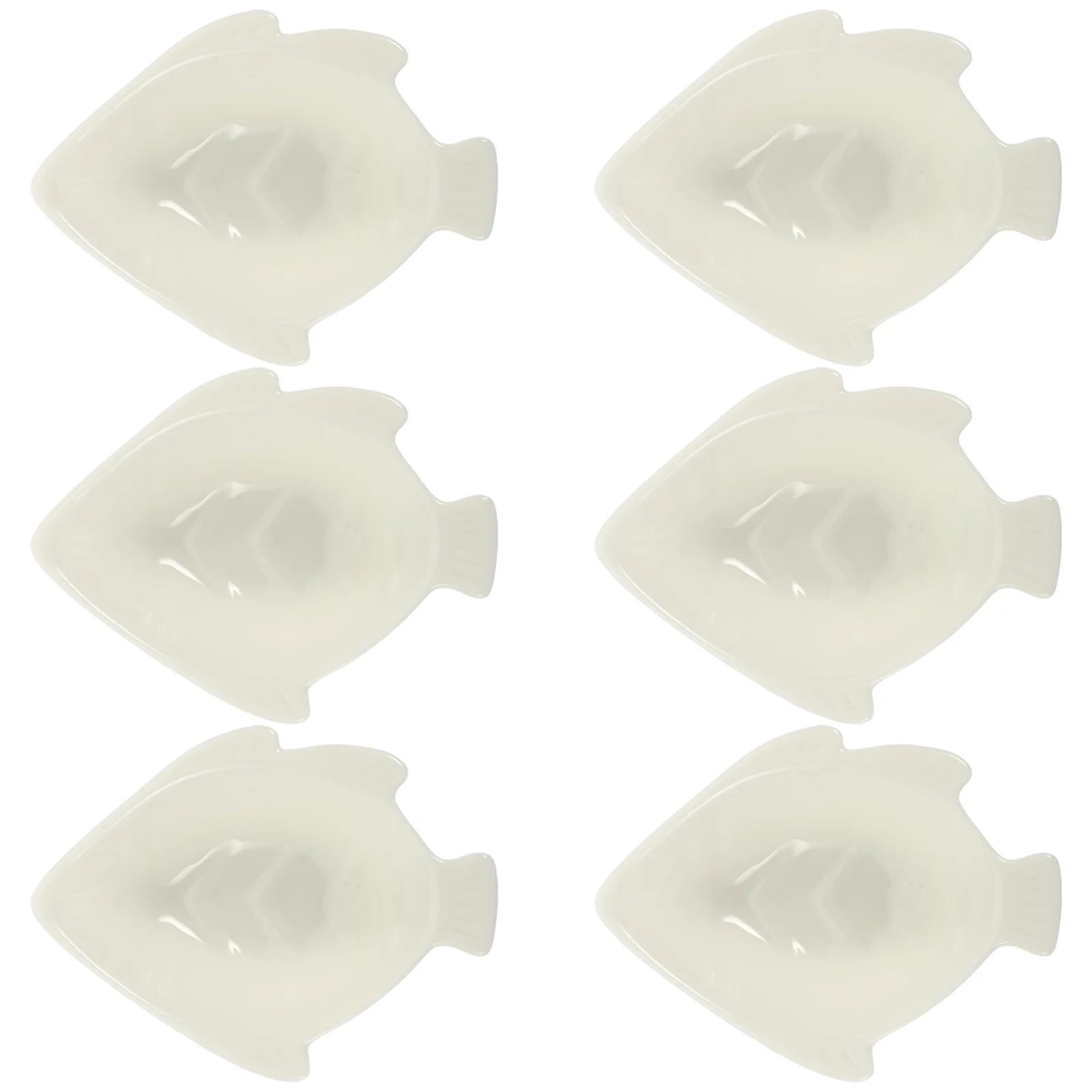 

6Pcs Fish Shape Ceramic Dipping Sauce Bowls Versatile Small Sauce Dish for Home Restaurant Snack Serving Small Ceramic Bowls