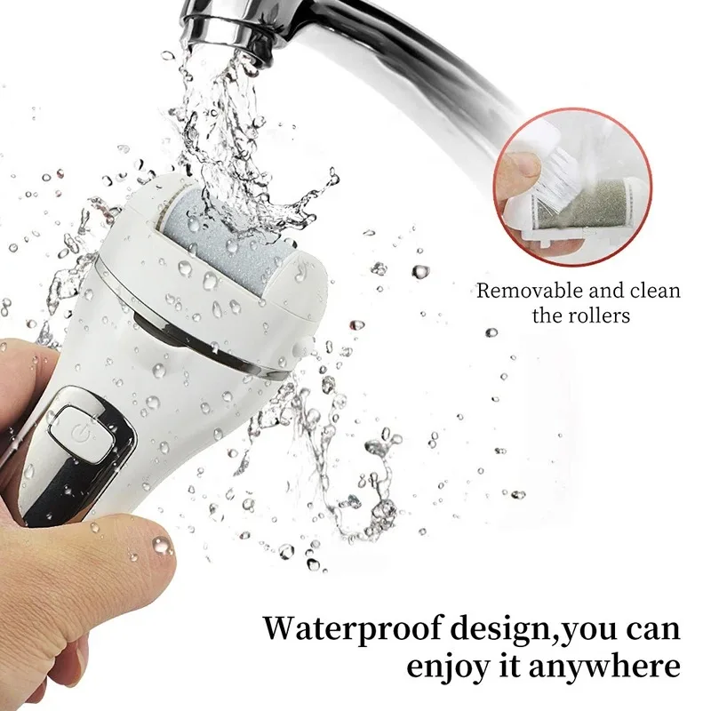 Electric Sandpaper Foot Grinder Pedicure Tool, Portable Dead Skin Hard Callus Remover for Heels Professional Foot Care Supplies - view 3