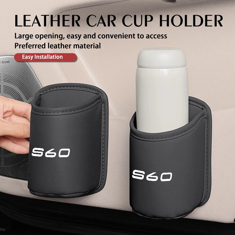 Organizador de portavasos para puerta de coche, contenedor de almacenamiento, soporte para bebidas, accesorios interiores para Volvo CX40 CX60 CX90 V60 V40 S60 V70 XC70