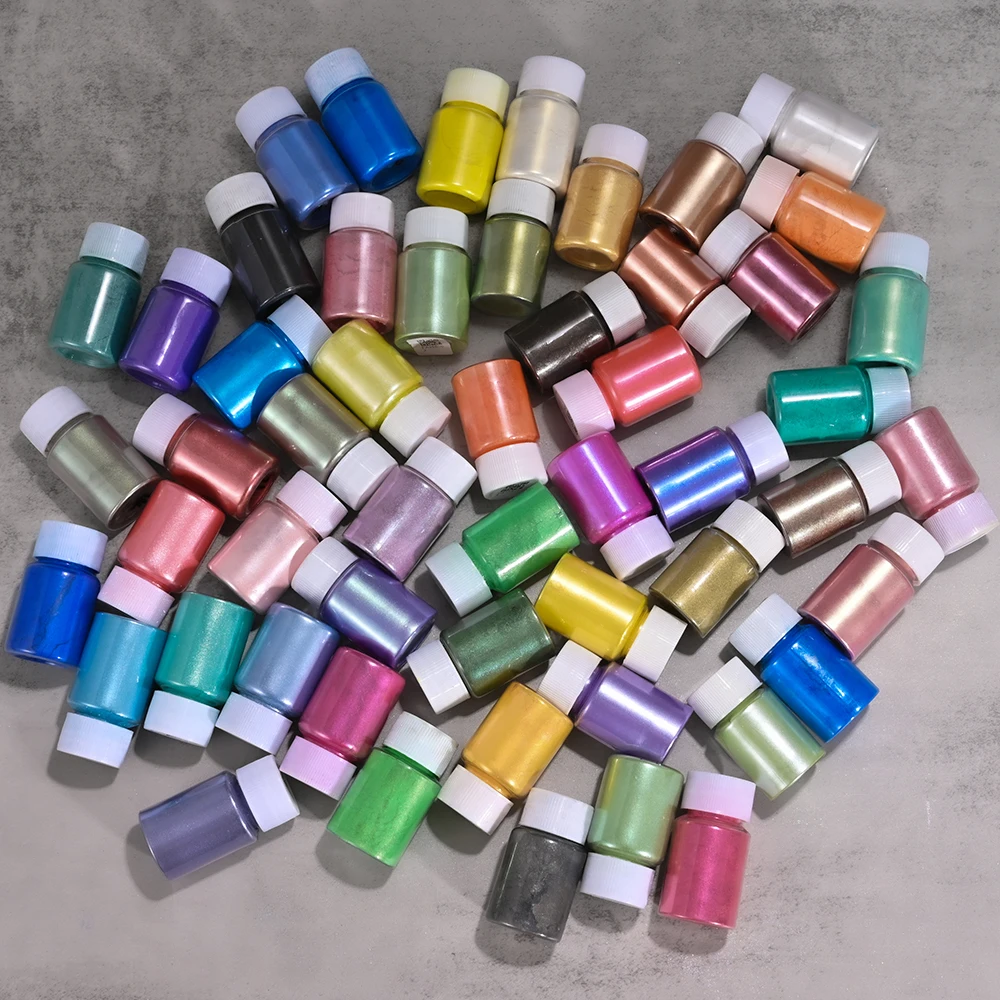 1 زجاجة أبيض/وردي بيرليسسينت مسحوق الأظافر 10 جرام التدرج مرآة تأثير الكروم الصباغ الغبار أورورا حورية البحر الميكا فرك مسحوق و # 1