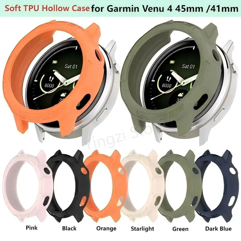 Funda de TPU para Garmin Venu 4, 45MM, 41MM, correa protectora inteligente para reloj, parachoques de cubierta suave para accesorios de carcasa protectora Venu4 de 41/45MM