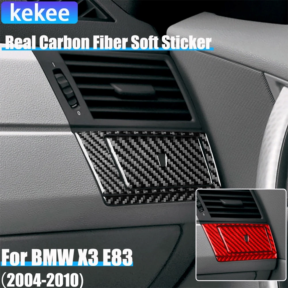 

Автомобильные аксессуары из настоящего углеродного волокна, накладка на переключатель фар, мягкая наклейка для BMW X3 E83 2004 2005 2006 2007 2008 2009 2010