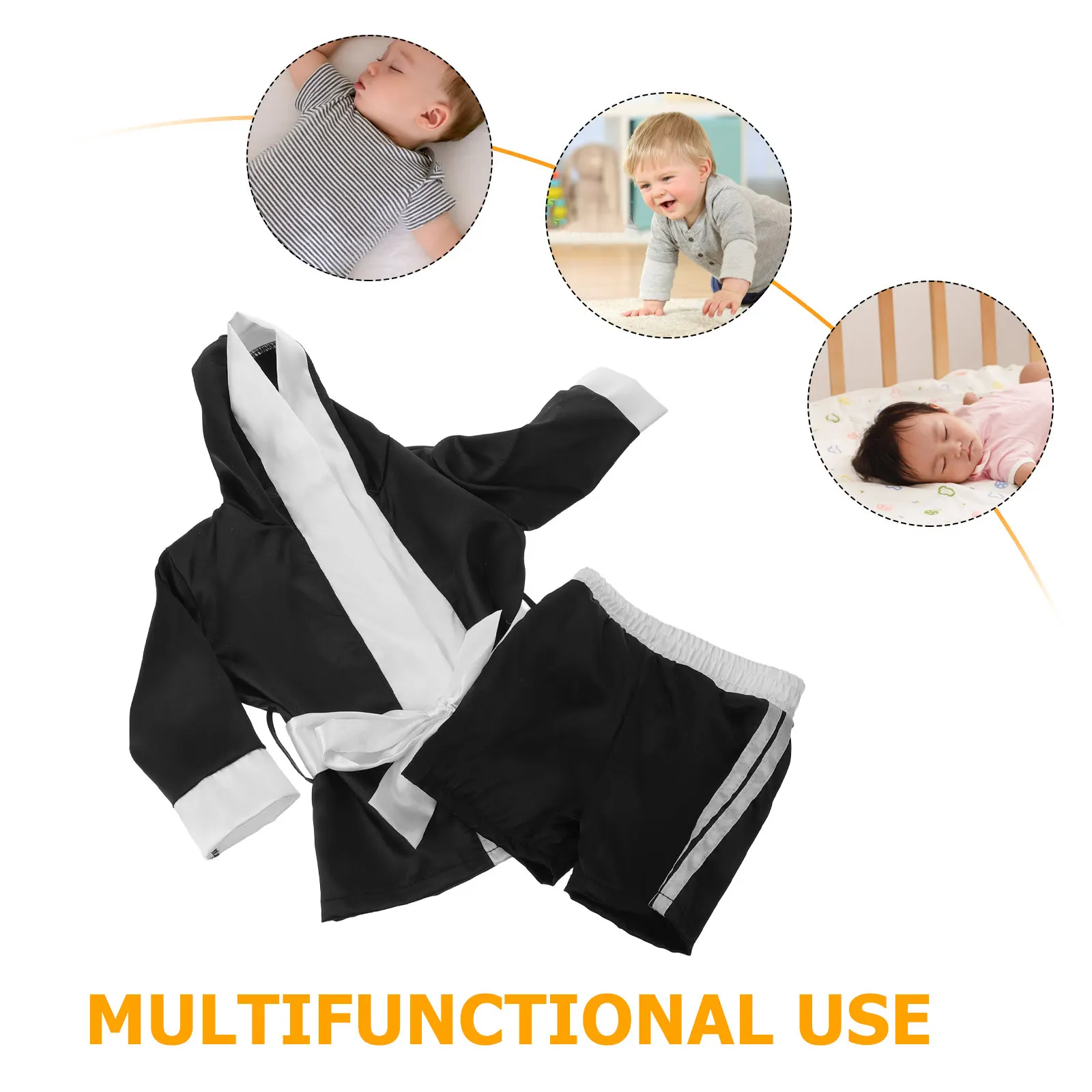 1Set Baby Boxing Clothes Newborn Robe Shorts Halloween Cosplay Photography Prop Girl Boys Christmas Party Outfit