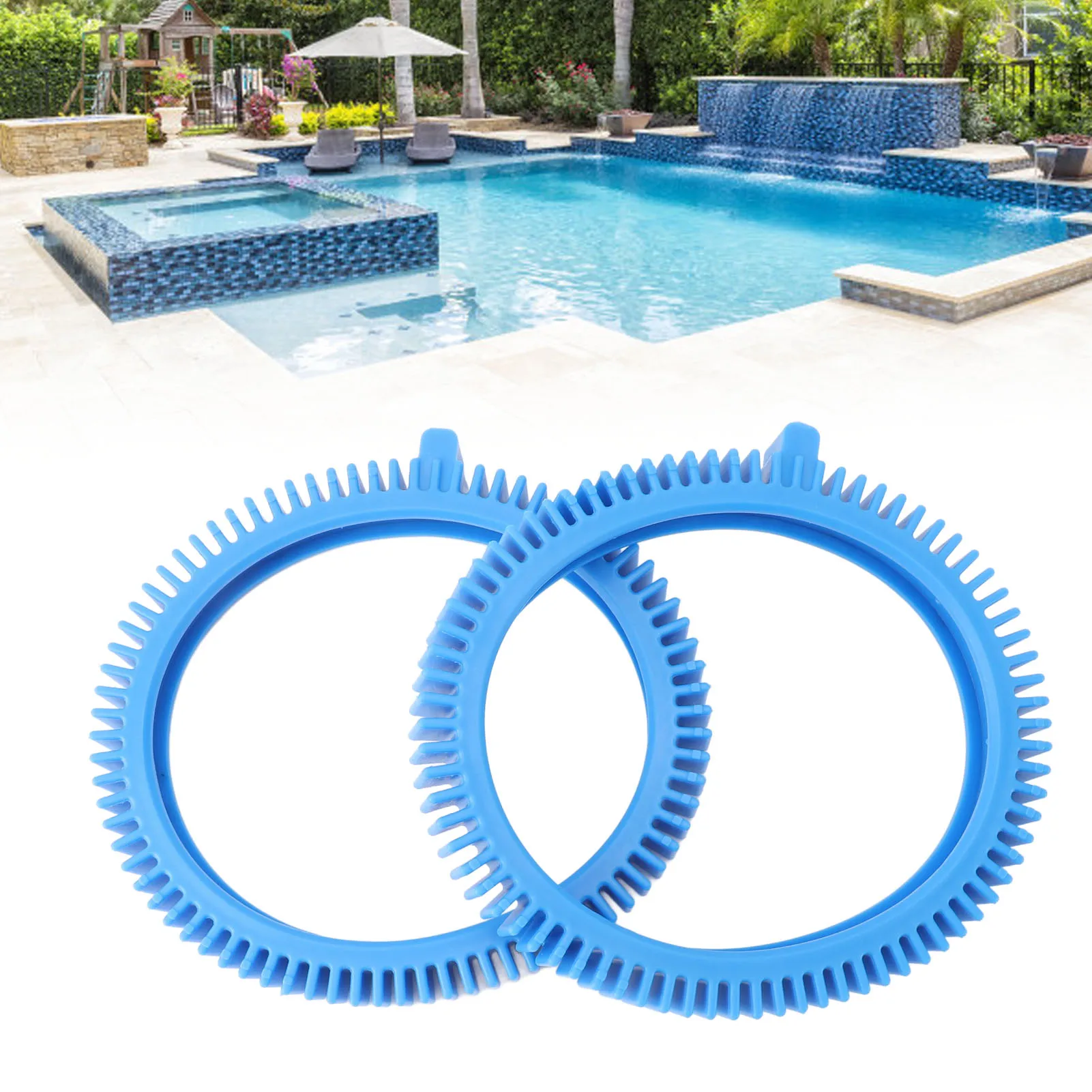 2pcs 896584000 143 Pool Cleaner Front Tire Blue Rubber With Hump Pool Cleaner Pressure Tire For Replacement