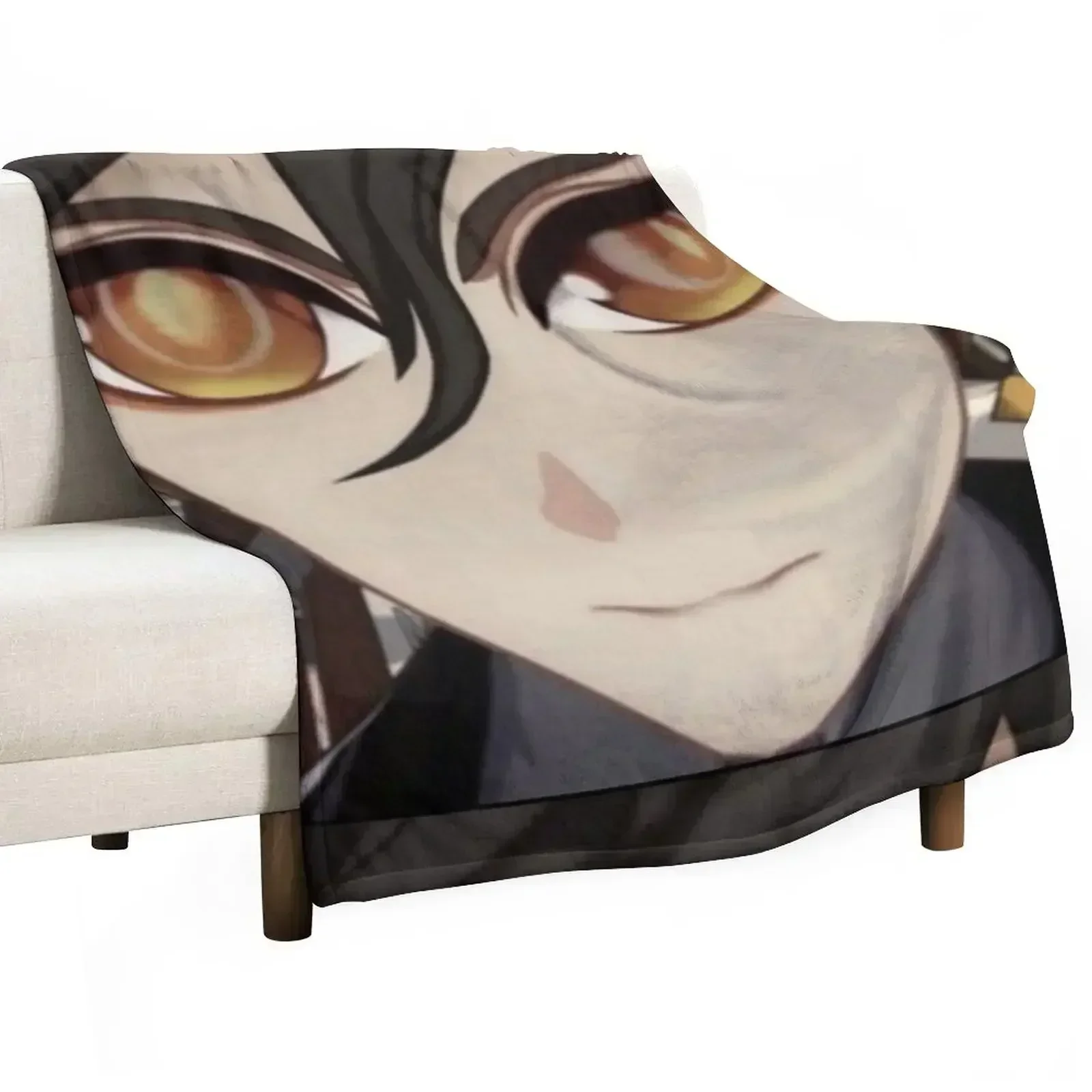 

zhongli - a testiment to the arrogance of man Throw Blanket Color Fast Cozy Throw Blanket