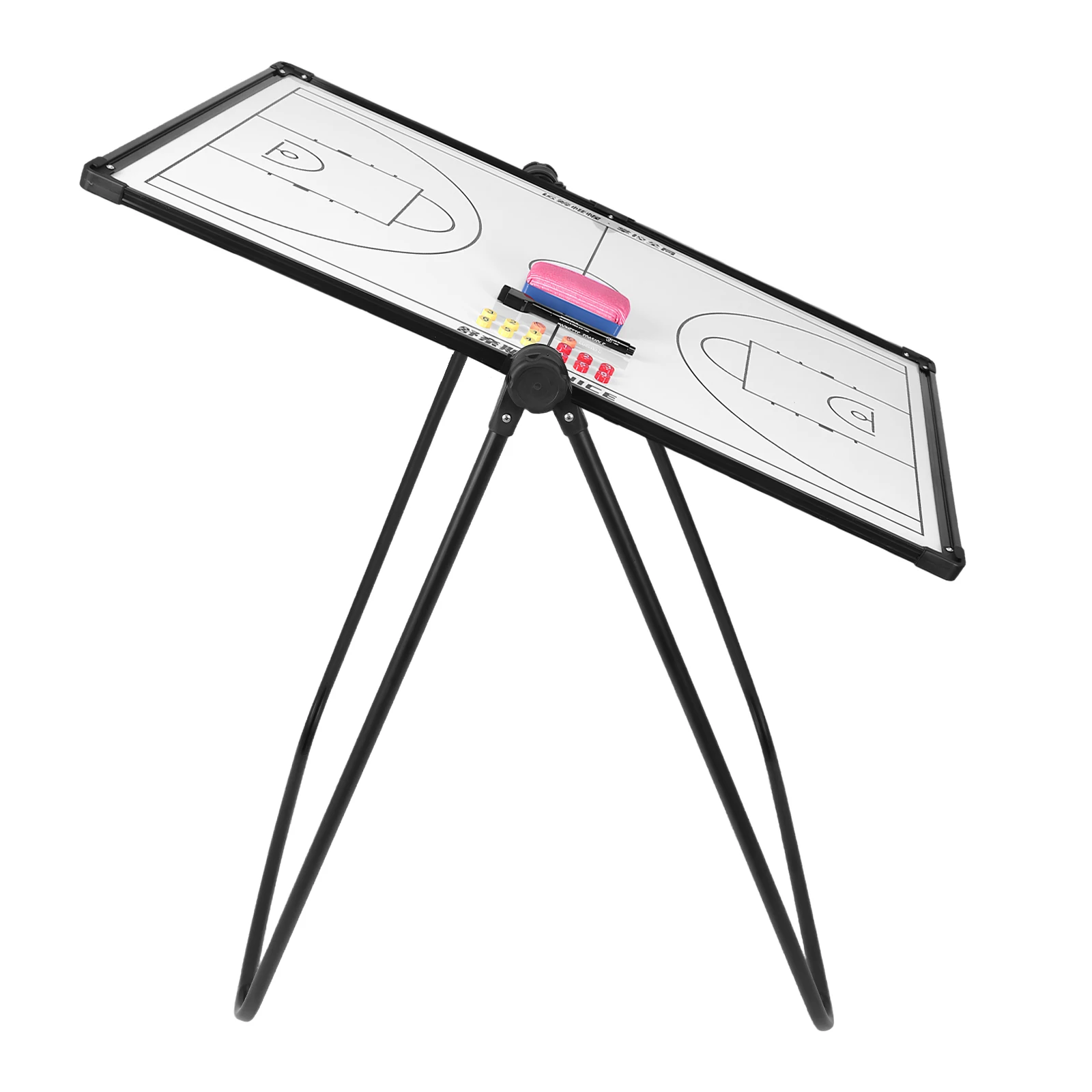 

Convenient Strategy Board with Markers Eraser Professional Basketball Game Pad Reusable for Basketball Soccer Volleyball Coaches