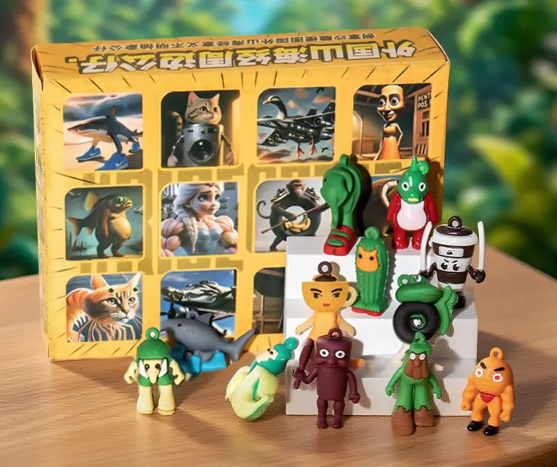 

2025New 12 Pcs Punch and Win Blind Box Tralalero Tralala Brainrot Tung Tung Sahur Surprise Blind Box Figure Model Dolls Toy Gift