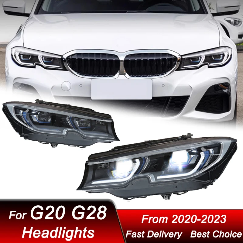 Pop Car Headlights For BMW 3 Series G20 G28 20-23 Full LED Headlamp Assembly Upgrade High Configure Projector Lens Accessories K