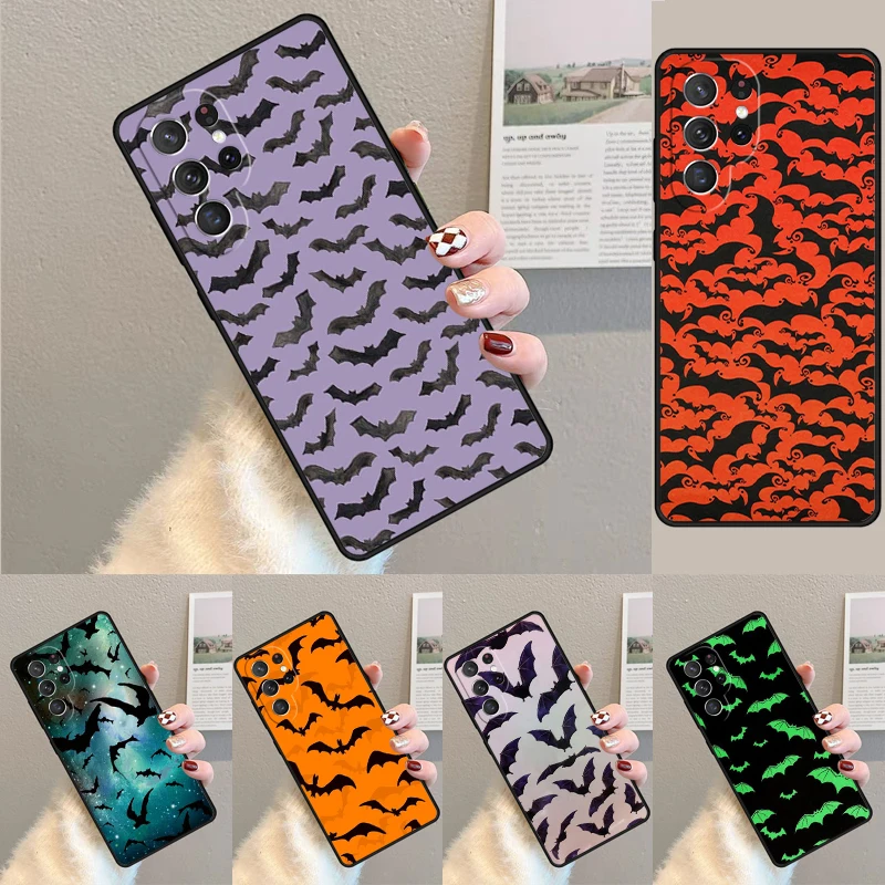 Cover Voor Samsung Galaxy S24 S25 Ultra S21 S22 Note 10 20 lite Plus FE S23 Vampire Bat telefoon case Coque