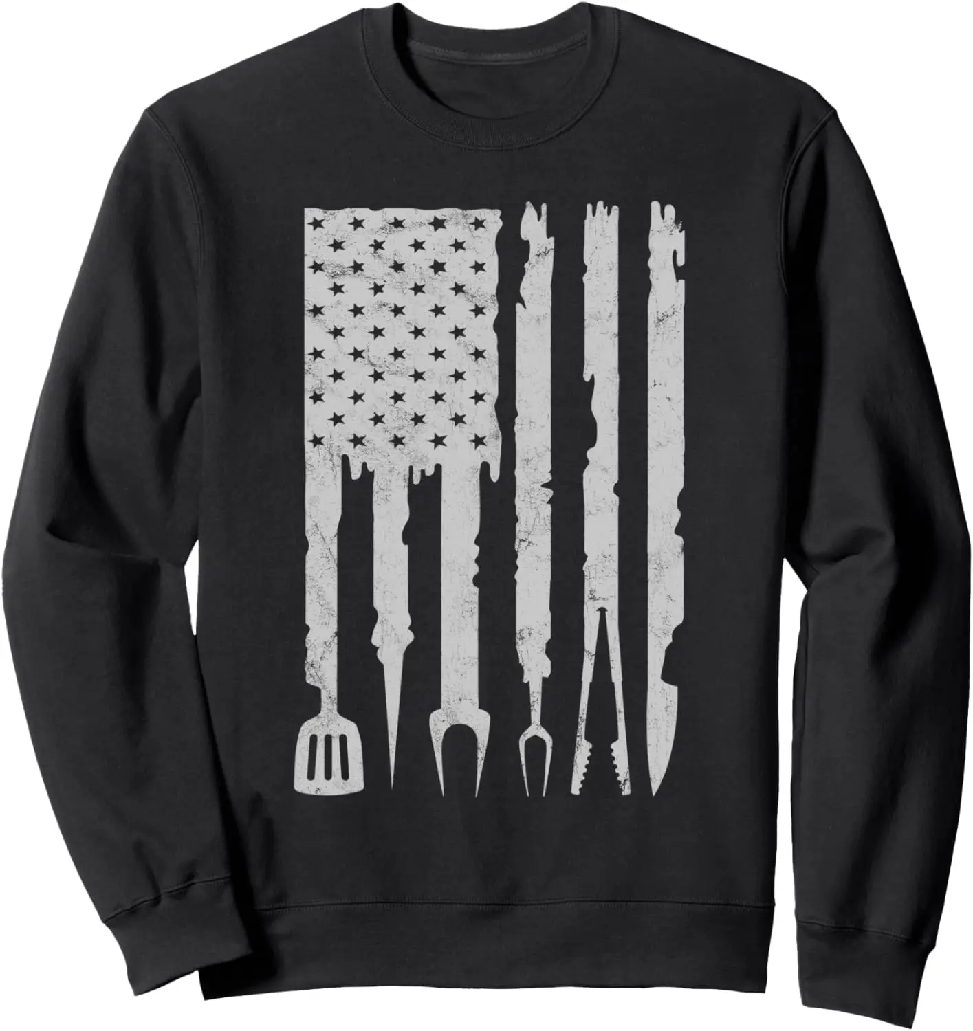 Funny BBQ For Grilling Barbecue American Flag USA America Sweatshirt