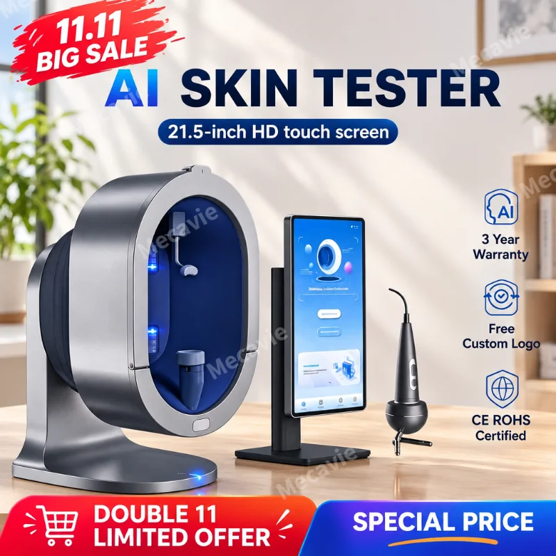 2026 XINGCE X5-AI Skin Analyzer 11 Spectrum Facial Detector AI Aging Acne Pigment Tester Salon Skin Machine Touch Screen