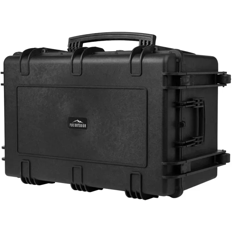 Monoprice Weatherproof Hard Case - 33 x 22 x 17 Inches, With Wheels and Customizable Foam, Shockproof, IP67, Ultraviolet And Imp