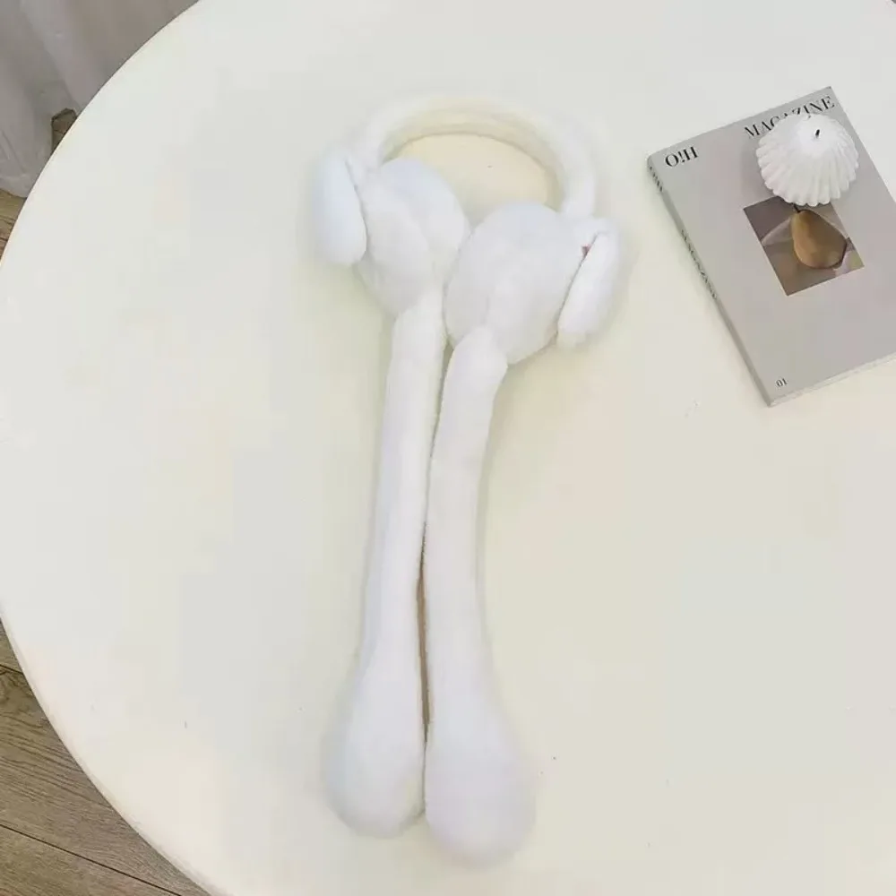 

Креативные наушники с кроликом, мягкие движущиеся прыгающие уши, защитный чехол для ушей, зимние теплые наушники для женщин и девочек