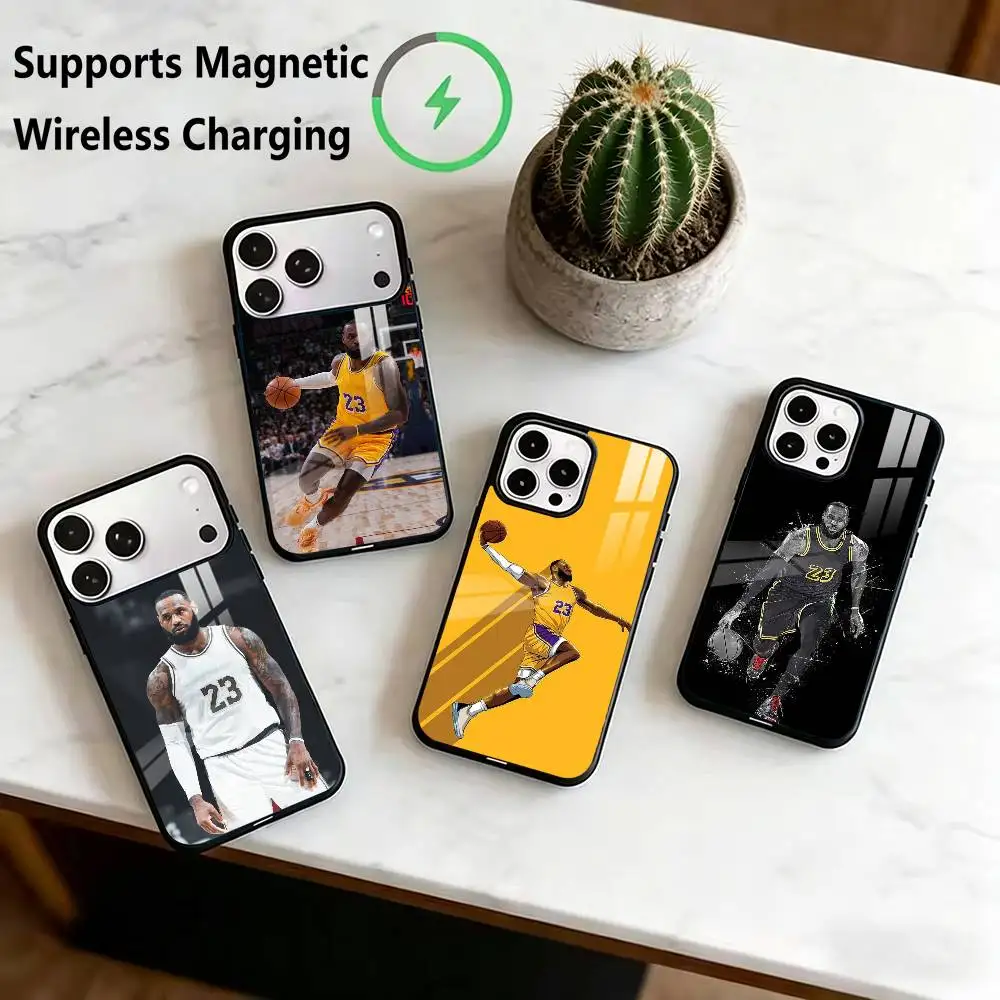 

Lebron J-James Basketball 23 Phone Case For iPhone17,16,15,14,13,12,11 Plus,Pro Supports Magnetic Wireless Charging