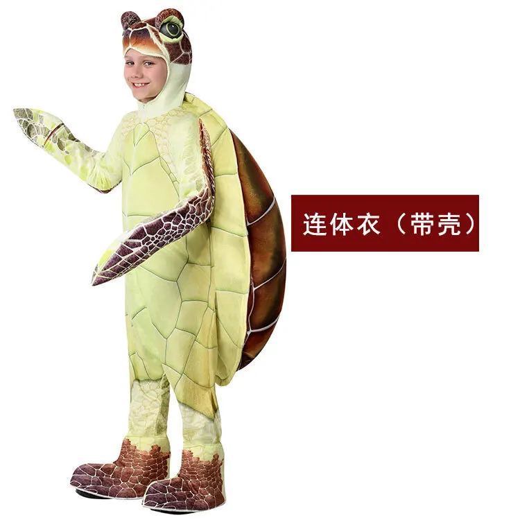 Halloween Turtle Cosplay Costume Set Children's Day Performance Performs Adult Children's Mobilization Animal SeaTurtle Clothing