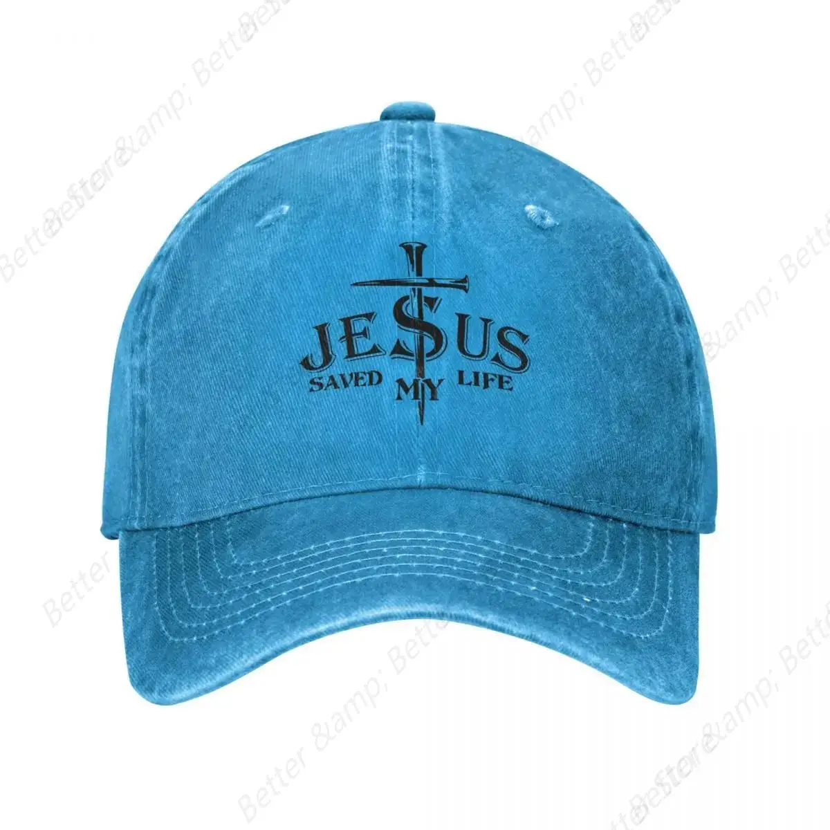 Vintage Christian Bonés de Beisebol, Jesus Salvou Minha Vida, Lavagem Água, Snapback, Chapéu Homme