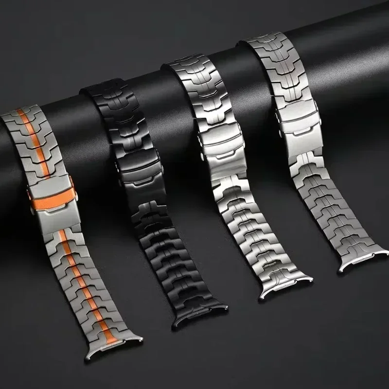 Pulseira de aço inoxidável para samsung galaxy watch ultra 47mm banda para samsung galaxy watch ultra 47mm masculino luxo sem lacunas pulseira