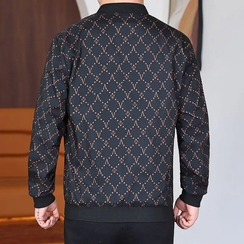 Spring and Autumn Men's Spring and Autumn Coat New Jacket Trendy Handsome Fashion Casual Versatile Baseball Coat Men's Wear