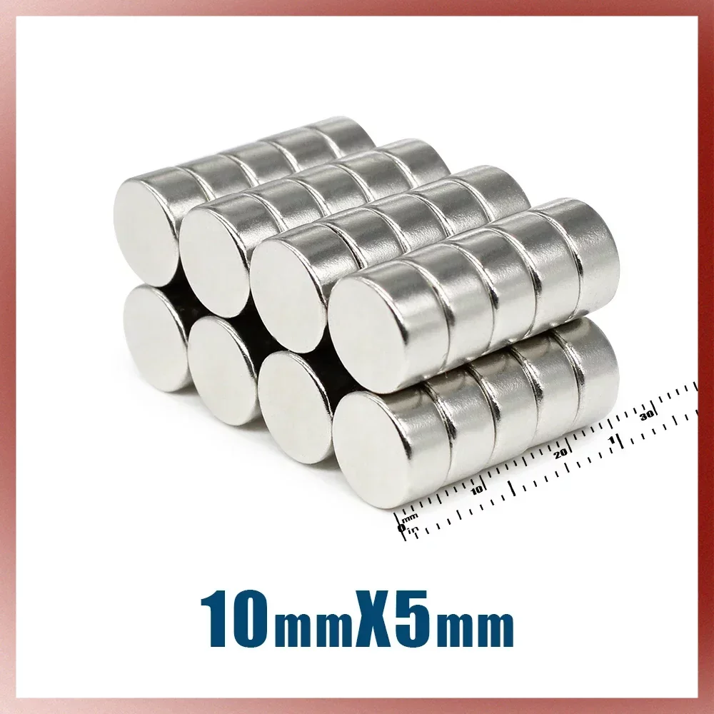 20/50/100PCS 10x5mm Small Round Neodymium Magnet N35 Super Strong Fridge Magnets Disc 10*5mm Magnetic Sheet Fishing Magnet