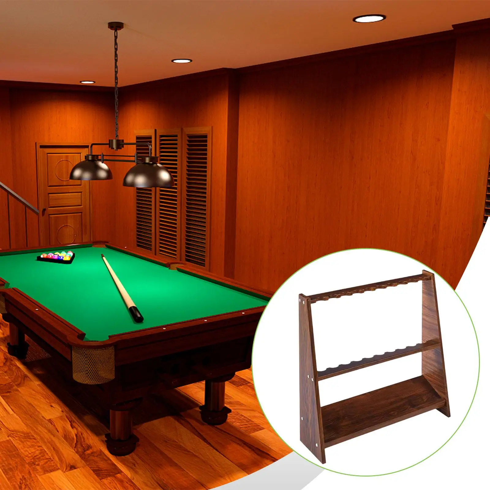 

Pool Cue Rack Modern Display for Hall Public Rod Organizer Rack Double Tiers