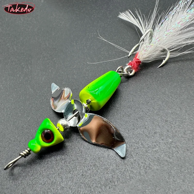 TAKEDO LX04 45MM 11G Propeller Fishing Lure Spinner Spoon Bait Jigbait Wobbers Lure Swimbait For Bass Trout Pike