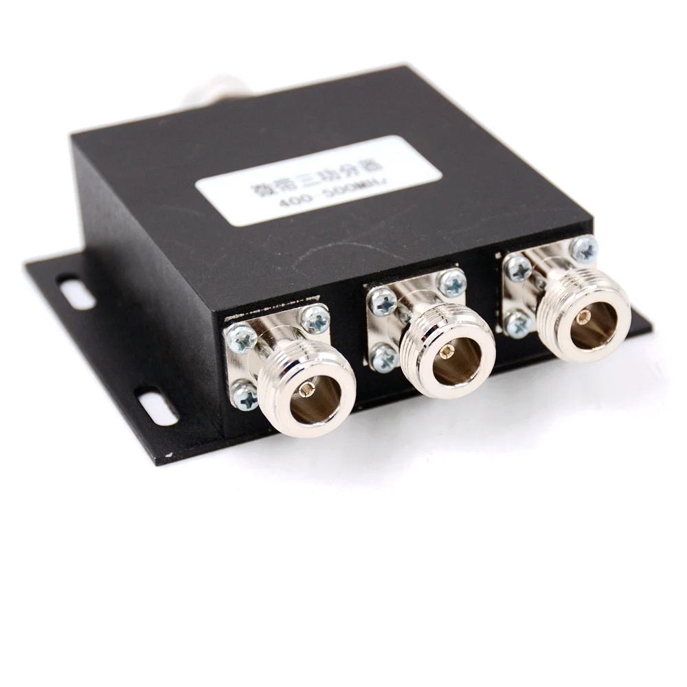 Divisor de Energia para Repetidor de Rádio, Divisor para Estação Base Móvel, 3 Vias, UHF, 400-500MHz, Tipo N/F, Rádios Comunicação