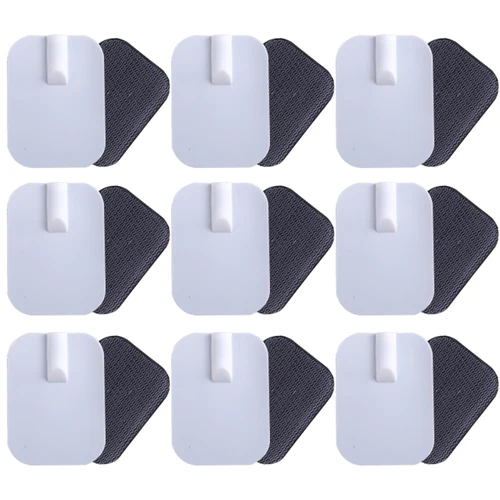 Almohadillas de electrodos de tela reutilizables no tejidas autoadhesivas para unidad TENS EMS parches de Estimulador muscular pegatinas de repuesto