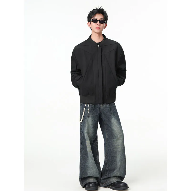 

Повседневная куртка маленького размера Waed, мужская свободная посадка с воротником-стойкой, дизайн S-среднего кода, легкое полиэфирное волокно