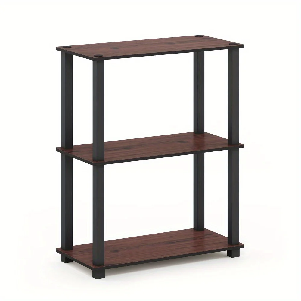 

Turn-S-Tube 3-Tier Square Tube Display Shelf, Dark Cherry and Black