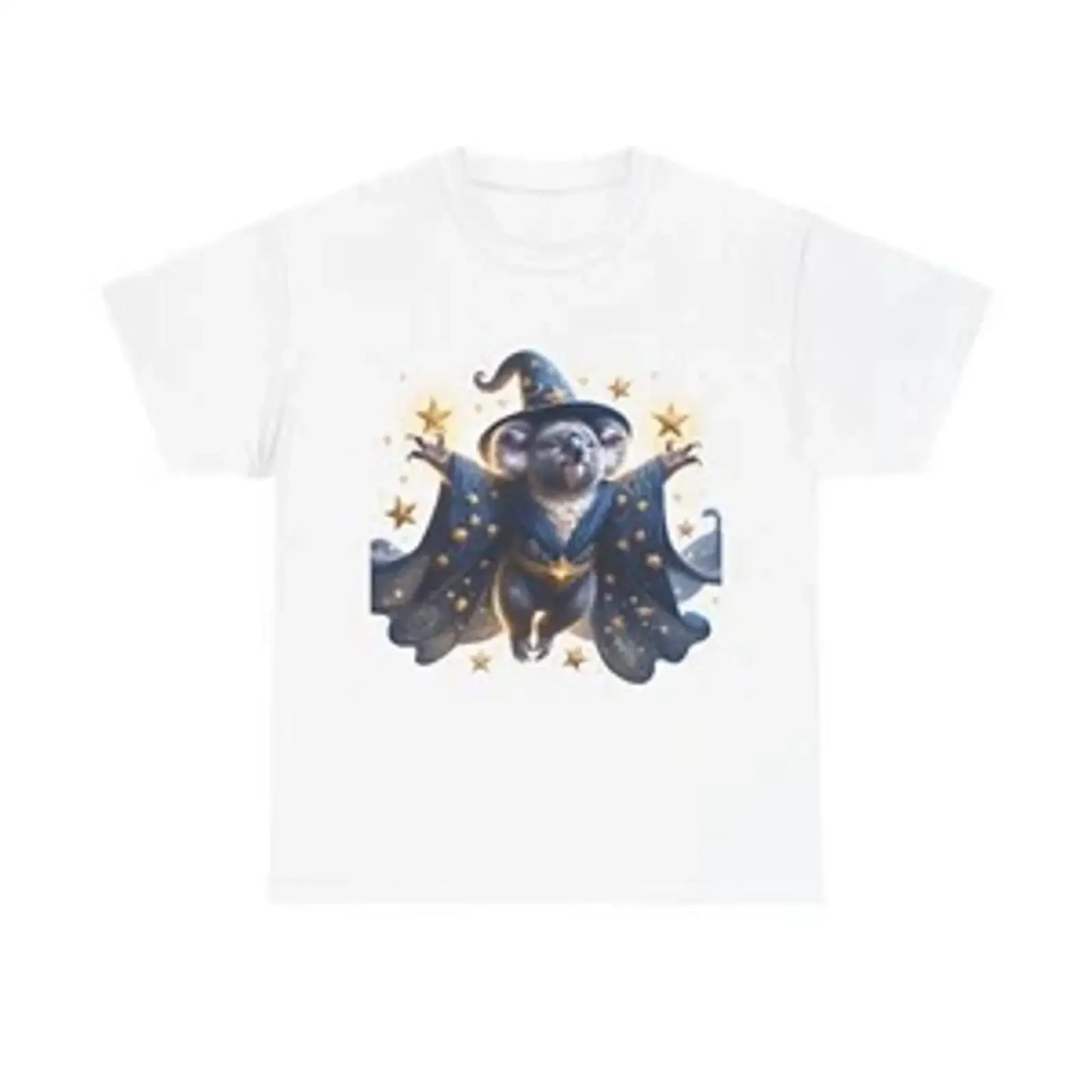 Adult T Shirt Koala Wizard Mid Flight Enchanting Artwork vintage Washed Casual graphic Soft Breathable Versatile Stylish homme