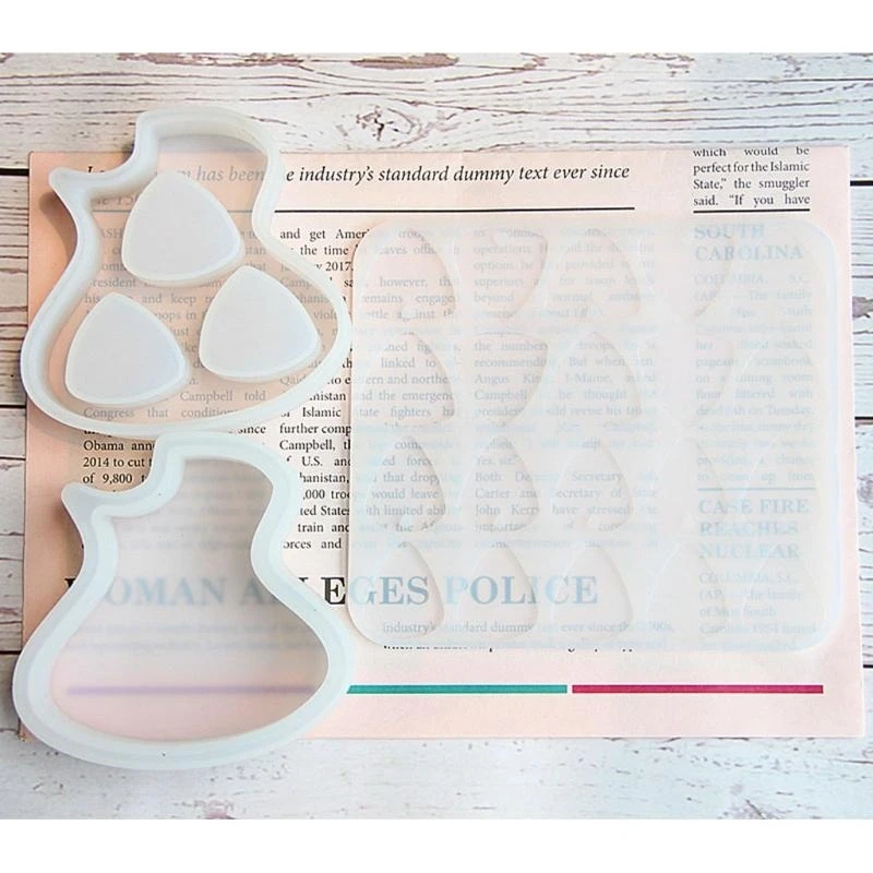 F2TD Triangular Plectrum Silicone Mold Jewelry Resin Casting Mold for Musical Acces