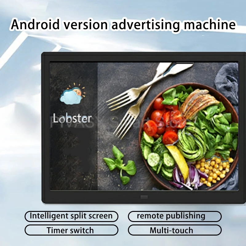10-15 Polegada hd android jogador de publicidade integrado moldura de foto digital carro-montável edição remota amplo ângulo de visão