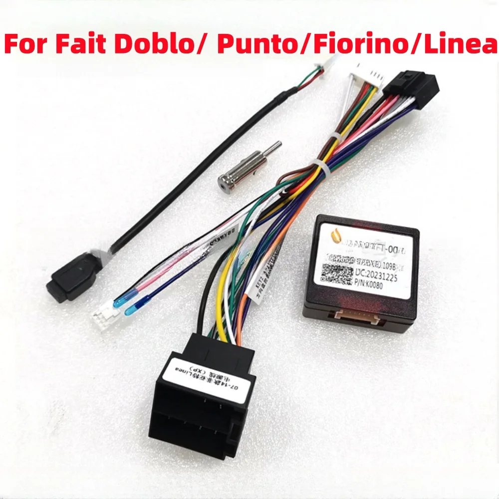 Simple  Canbus RP5-FT-001 For Fiat Doblo 500L/Doblo/ PUNTO/ FIORINO/ Linea Android Car Radio Connector 16 Pin Power Wiring Cable