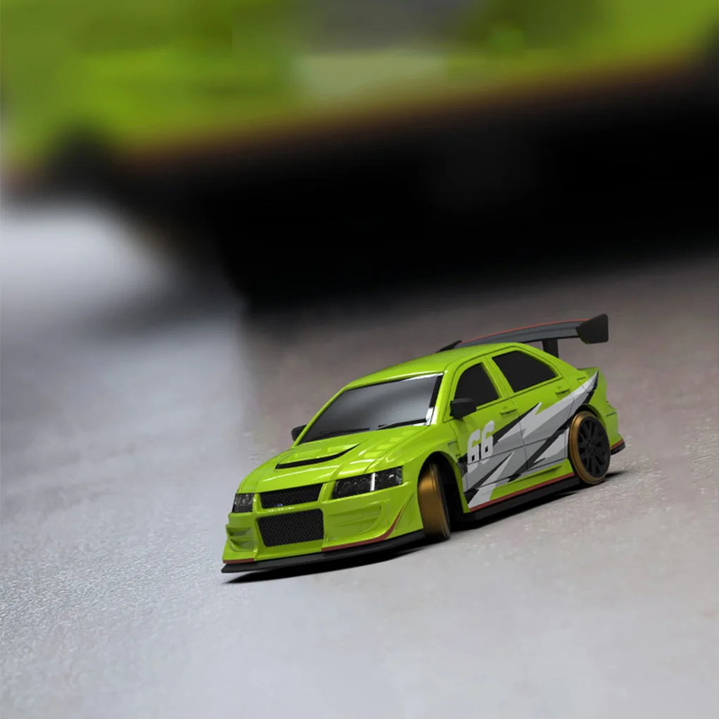 1/76 جديد توربو سباق كهربائي صغير كامل النسبي RC سيارة C66 محاكاة الانجراف سباق السيارات نموذج سطح المكتب الكبار لعب الأطفال #2