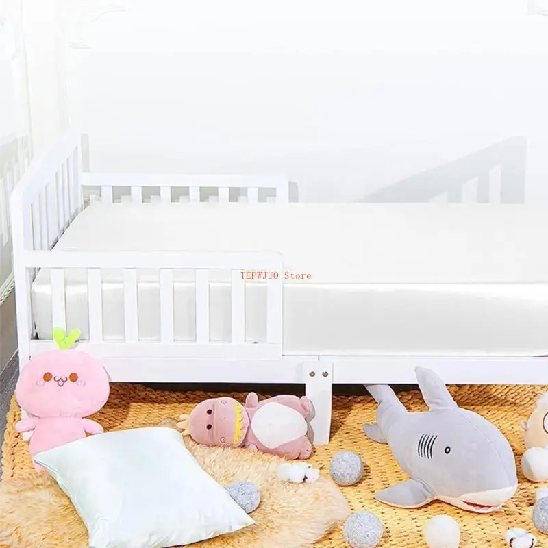 U50F Smooth & Gentle Crib Sheet Polyester & Non irritating Bed Cover Delicate & Pleasant Infant Bedding Breathable Crib Sheet