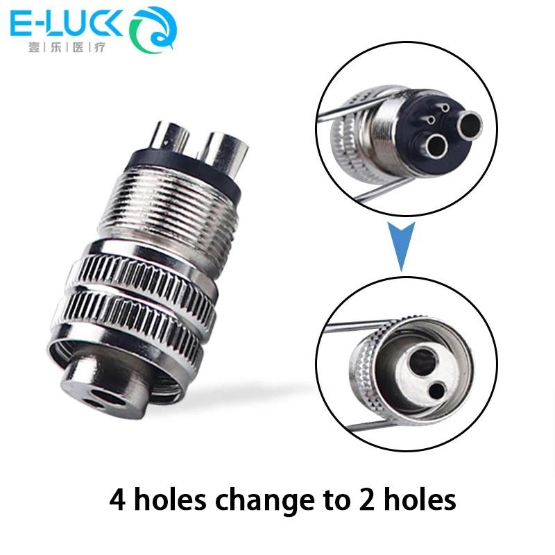 Dental Turbine Handpiece Adapter 4 Holes 2 Holes Changer Connector For High Speed Handpiece Spare Parts Tool