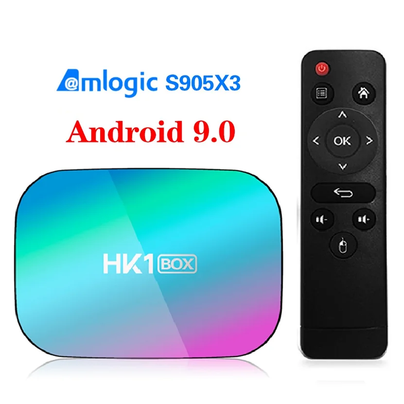 HK1 Box TV BOX Amlogic S905X3 Android 9 TVBOX Wifi 1080P BT 4K Reproductor Multimedia HK1Box