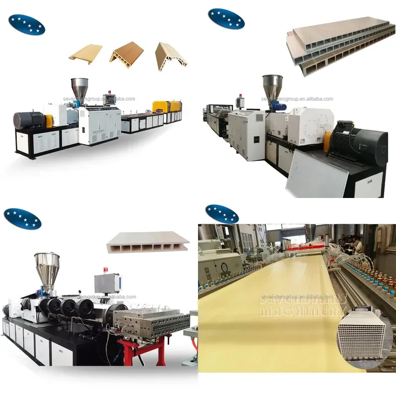 2026 CE Automatic Pvc Wood Plastic Composite Door Panel Making Machine /wpc Profile Production Line With Recycling Plastic