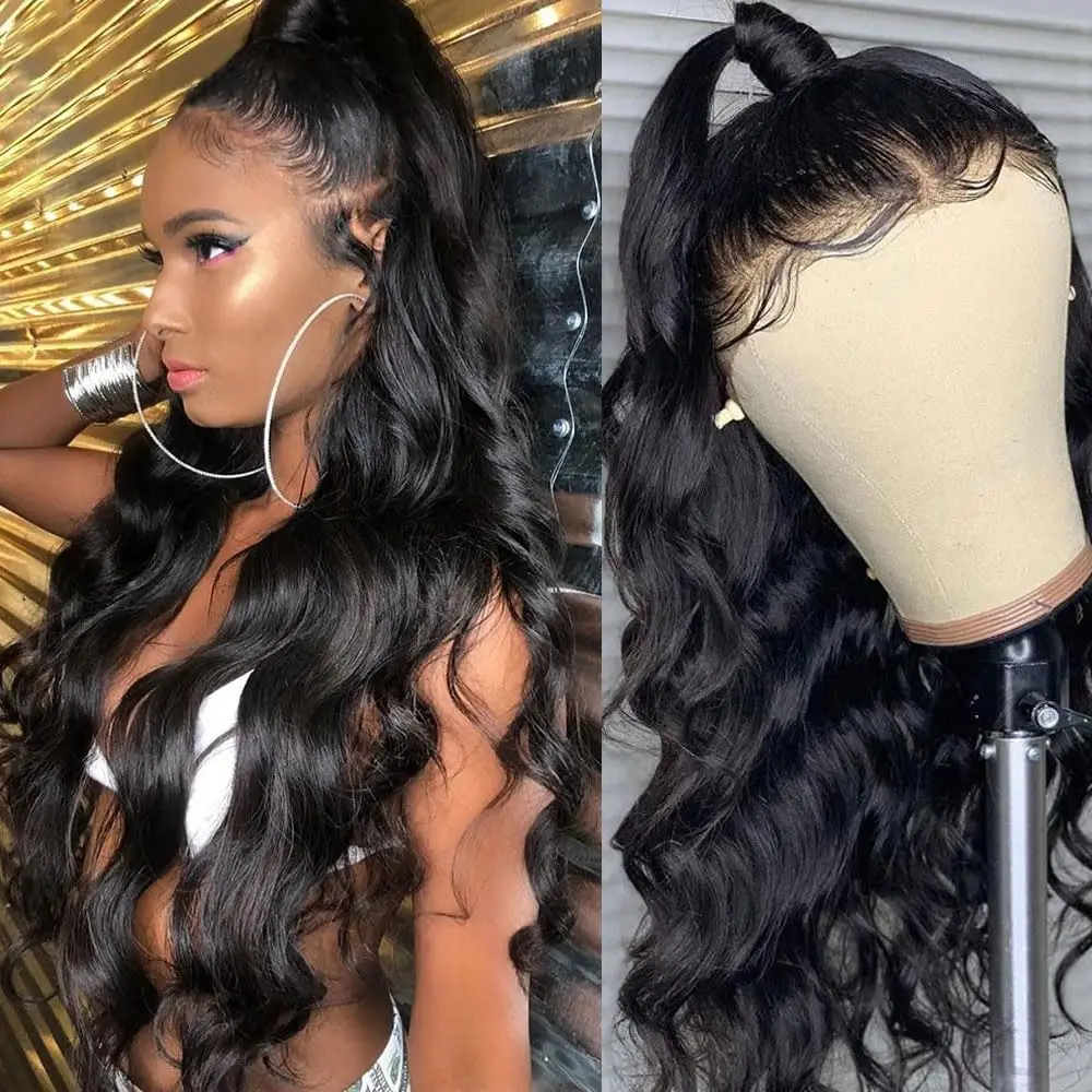 

360 Lace Front Wigs Human Hair Body Wave Pre Plucked Natural Hairline 180% Density Full Lace Wigs Human Hair Wig for Women