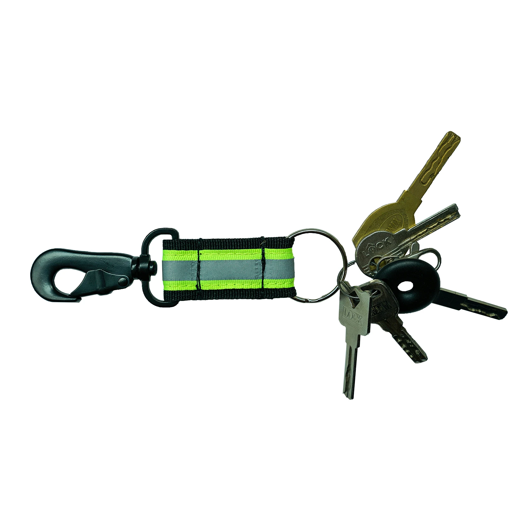 Key Holder Strap-Lime| Glove Holder with Glove Leash Swivel Snap Hook,Reflective Hi-Vis Lime for Quick Access All Style