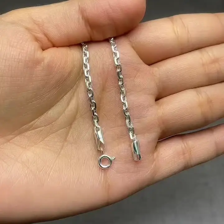 3mm Hook Lock O-Ring Chain Fashion Personality S925 Sterling